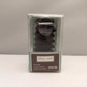 ALLEN + ROTH Clip Rings | Set of 7 | Fits 1" Rods | 275143 | 26706-BW | OPEN BOX